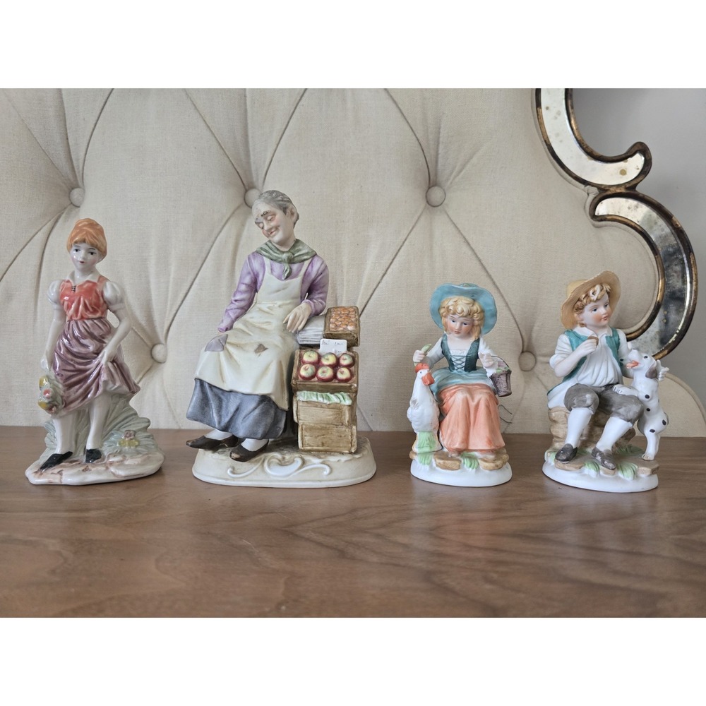 Bruno Merli Capodimonte & porcelain figurines lot of 4